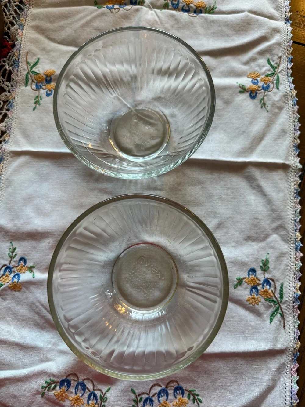 Pyrex 463 Clear Glass Custard Cups 6 oz Set of 2 USA